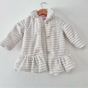 Juicy Couture White Faux Fur Coat Sz 2T